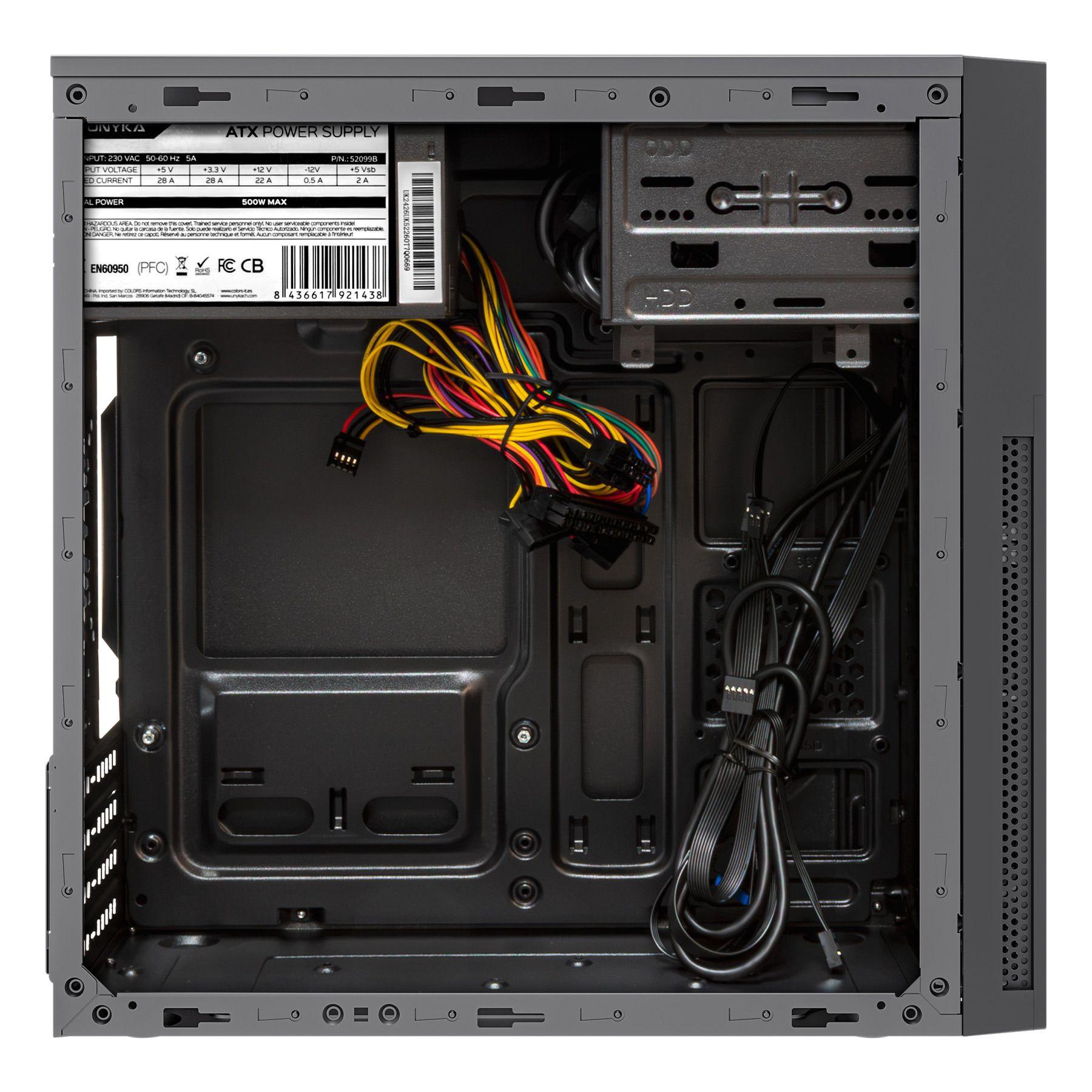 Caixa de Computador UNYKA AERO C260 (ITX, Micro ATX - 500 W - PC - Preto) — miniatura 5