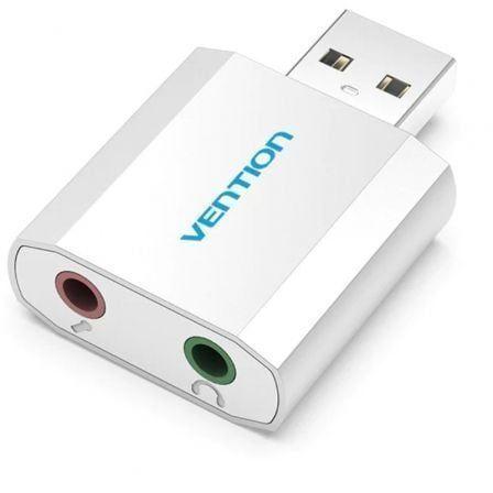Placa de Som USB VENTION VAB-S13 (USB - Prateado)