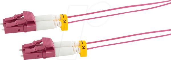 Cabo de Fibra Óptica LOGILINK FS4LC02 (OM4 LC/UPC LC-LC Duplex 2 m - Violeta), miniatura 3