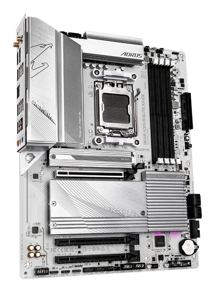 Motherboard GIGABYTE B650 AORUS ELITE AX ICE (AM5 - ATX - Duplo canal - Branco), miniatura 2