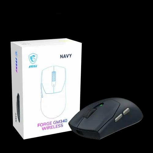 Rato MSI FORGE GM340 Wireless (Até 12000 DPI - Óptico - Sem fios - Azul-marinho) — miniatura 2