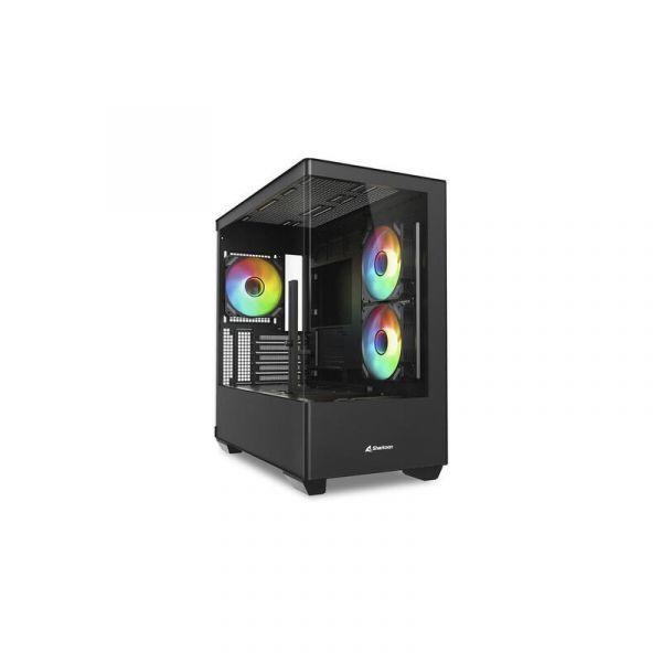 Caixa Micro-ATX SHARKOON (Micro ATX - Vidro curvo)