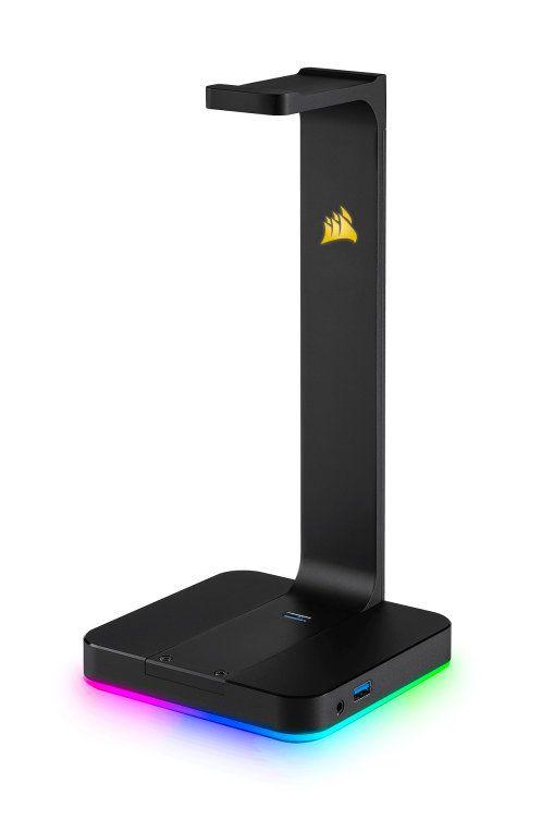 Suporte para Auscultadores CORSAIR ST100 RGB Premium (USB Type-A - Preto)