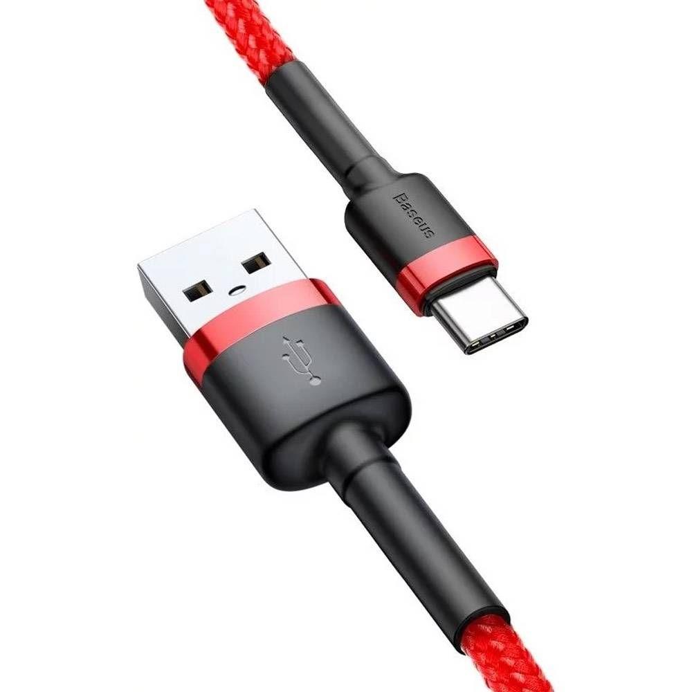 Cabo USB-A para USB-C BASEUS Cafule CATKLF-B09 (1 m - USB-A - USB-C - Vermelho) — miniatura 4