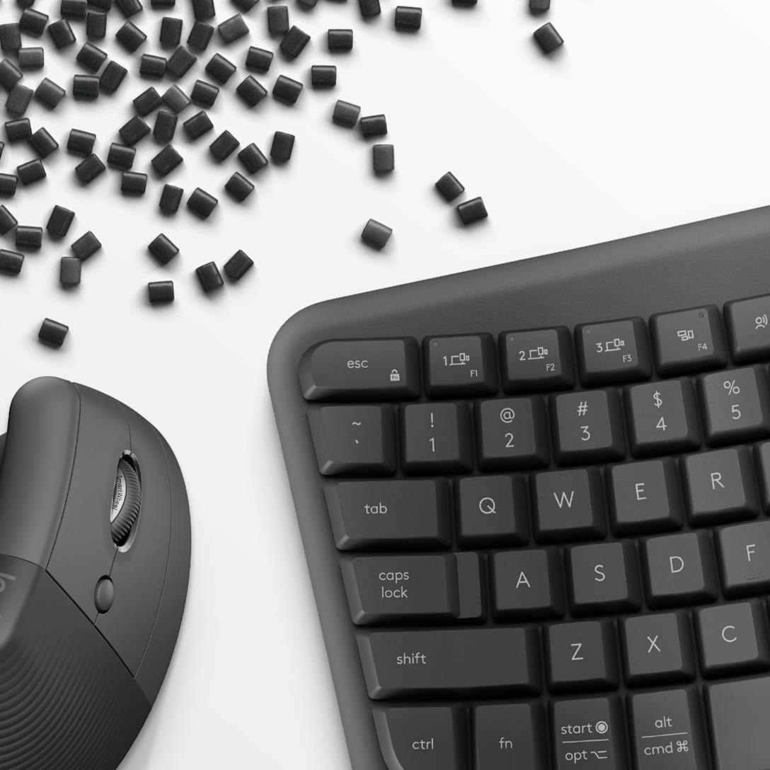 Conjunto de Teclado e Rato LOGITECH Wave Keys and Lift Combo (Alemão - Curvo - Bluetooth - Grafite), miniatura 4