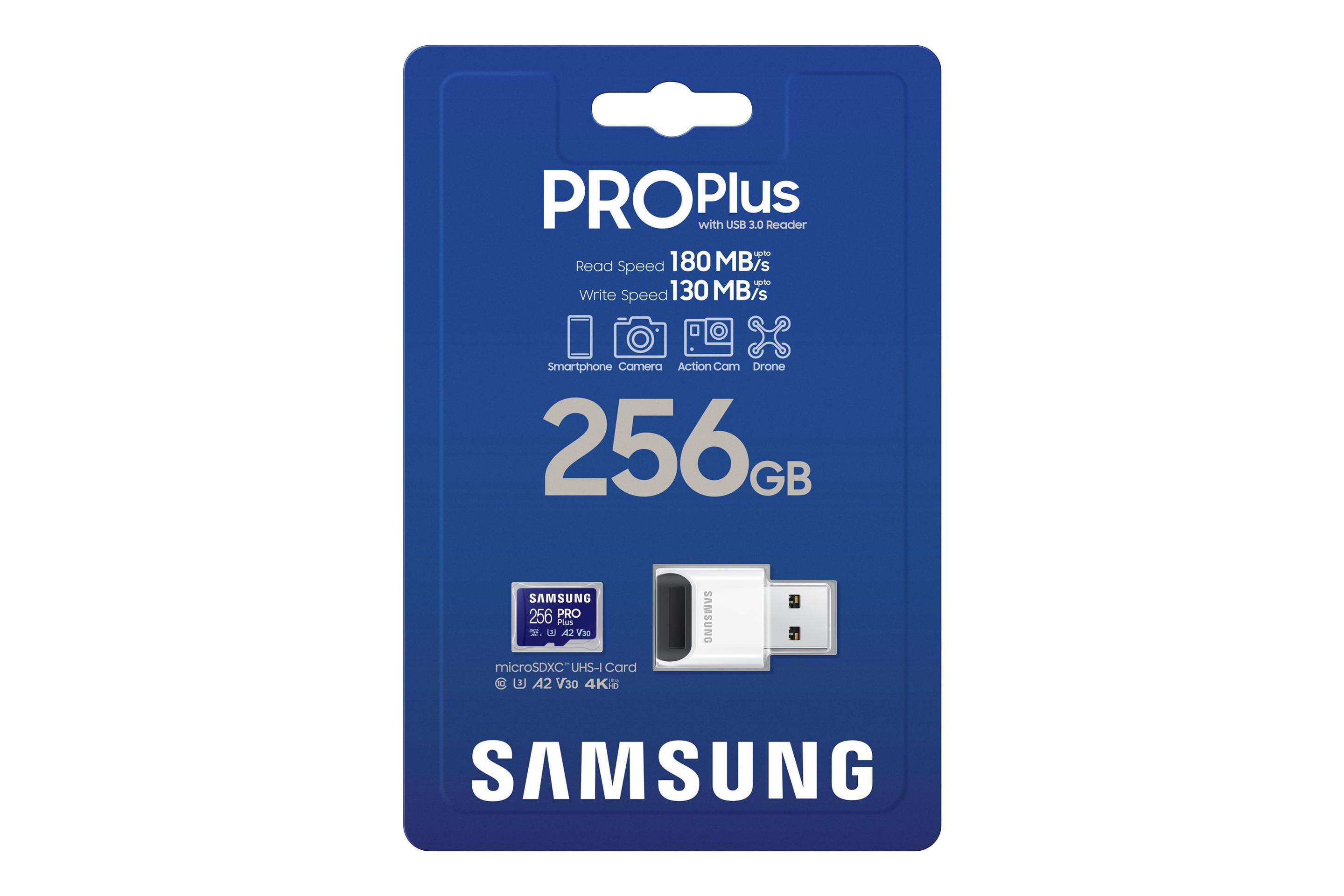 Cartão de Memória SAMSUNG PRO Plus MB-MD256SB/WW (256GB - Classe 10 - 180 MB/s - Azul), miniatura 7