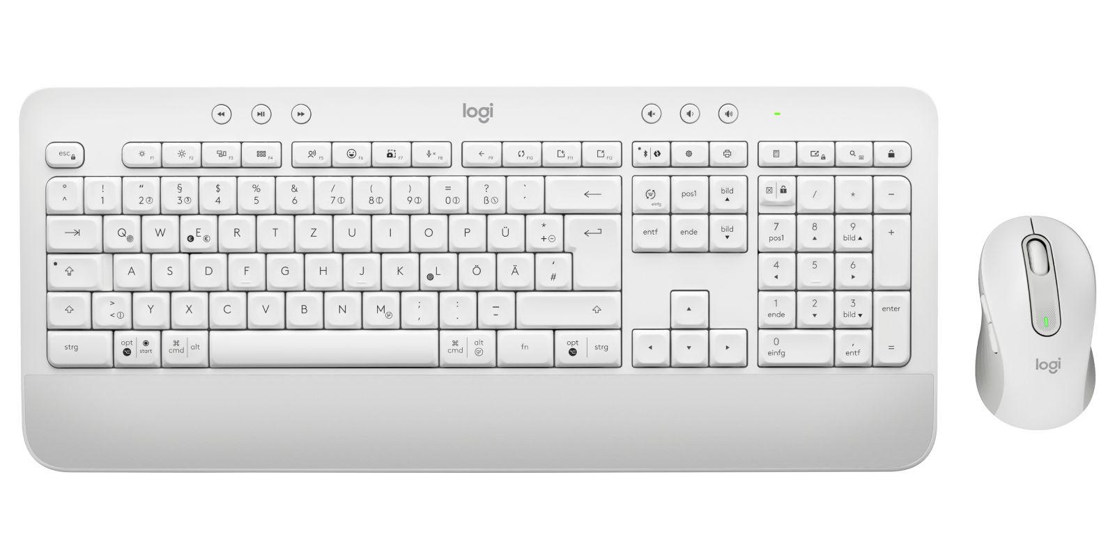 Teclado e Rato LOGITECH Signature MK650 for Business (Alemão - Interruptor de membrana - Tamanho completo - Branco), miniatura 6