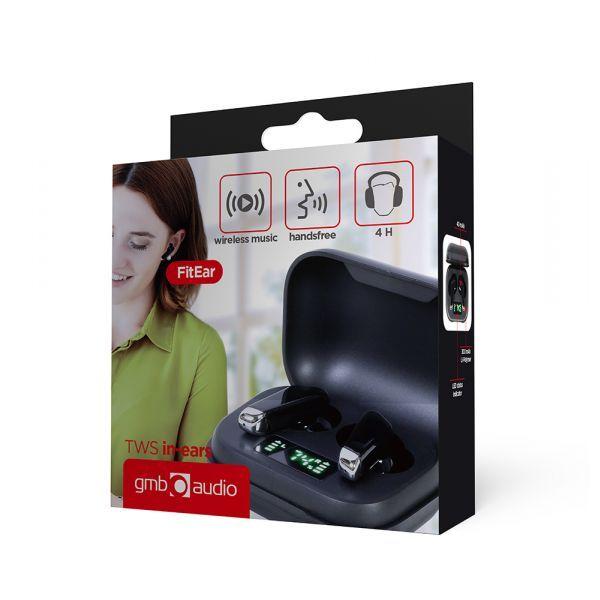 Auscultadores GEMBIRD FitEar-X300B (Bluetooth 5.0 - Preto) — miniatura 3
