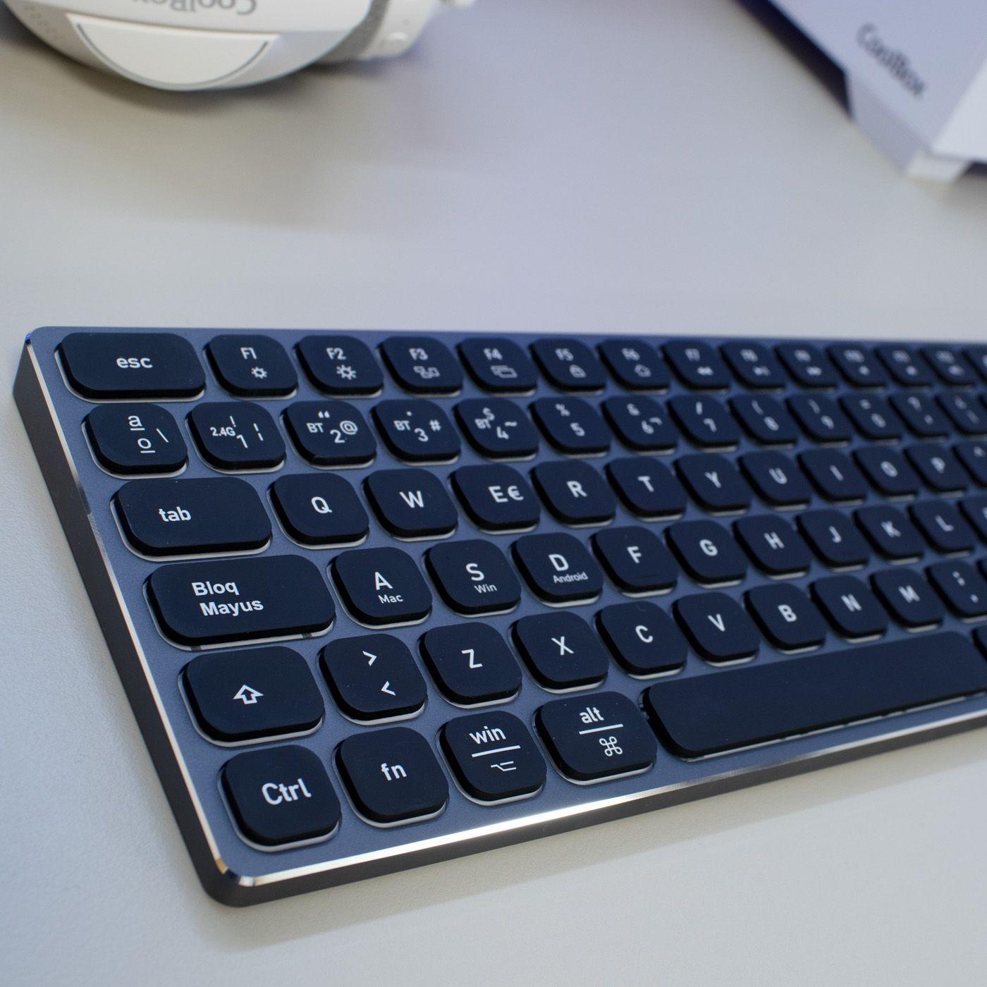 Teclado COOLBOX Moonlight Key B431 (USB + RF Wireless + Bluetooth - Cinza-escuro/Preto), miniatura 4