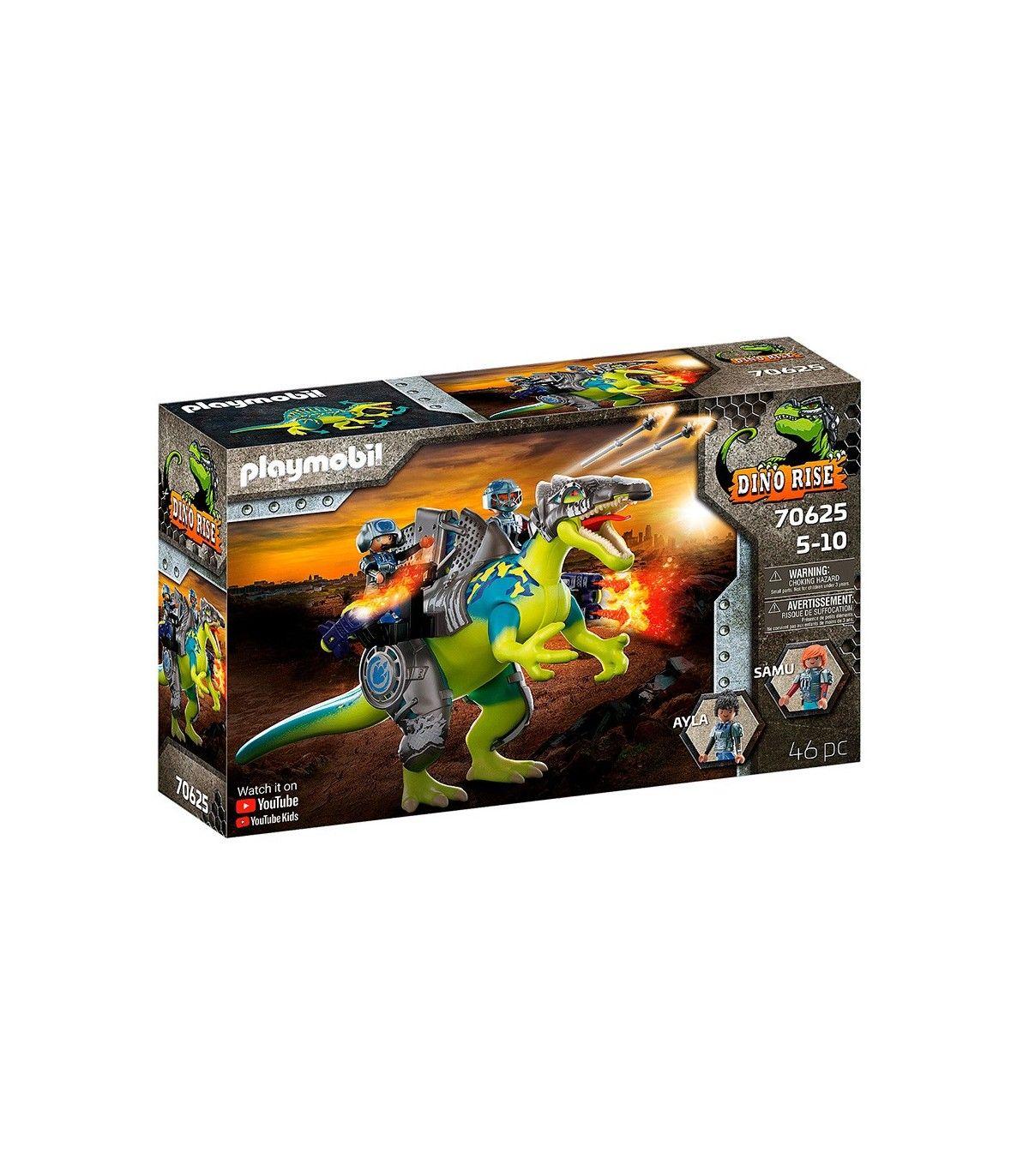 Conjunto de Brinquedo PLAYMOBIL Dino Rise 70625 Spinossauro: Duplo Poder de Defesa (5 anos - Multicor)