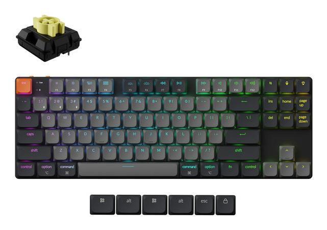 Teclado KEYCHRON K1X-B4 (Inglês - Sem fios - RGB - Preto)