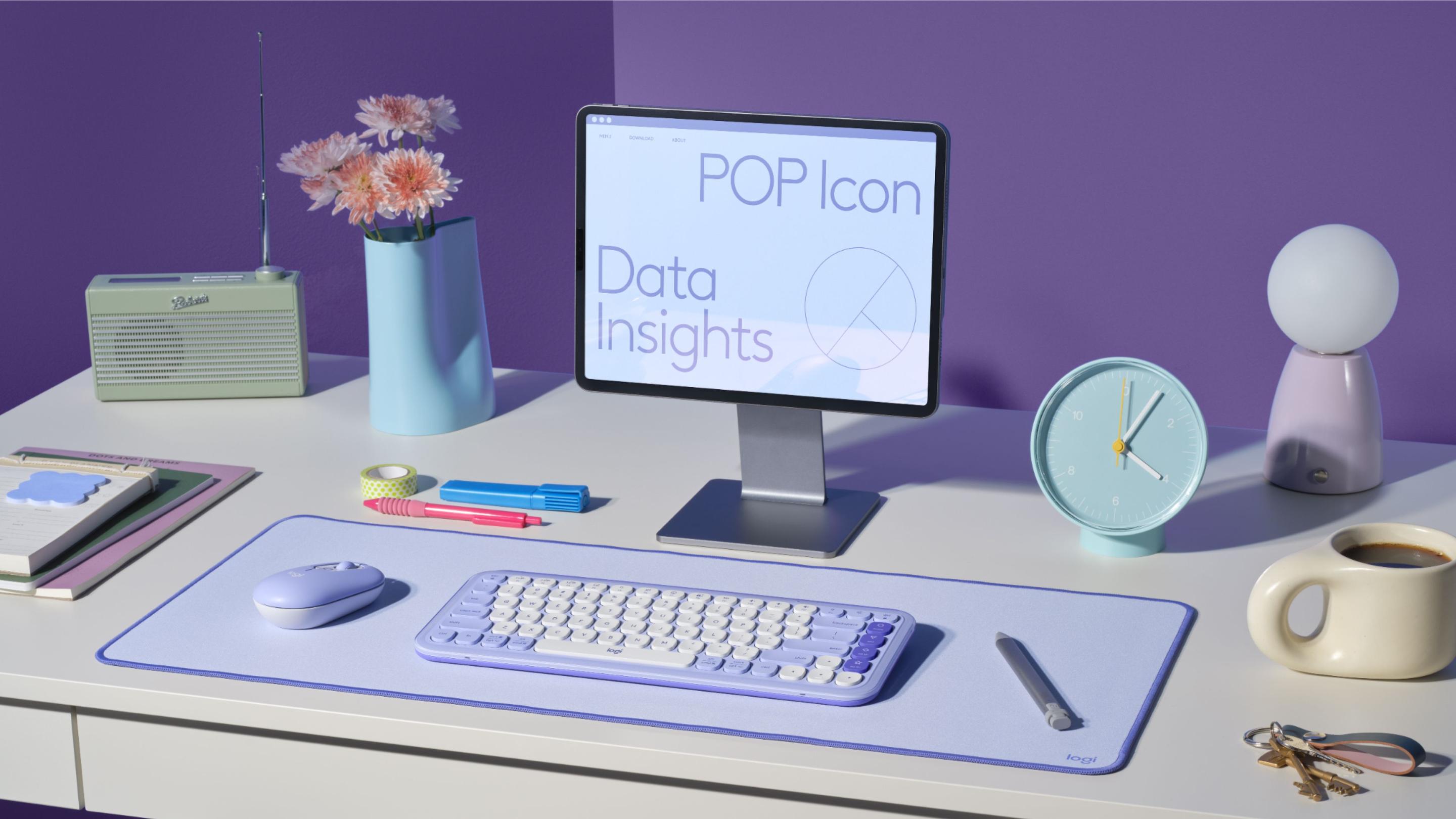 Tapete de Secretária LOGITECH Desk Mat Studio Series (Nylon, Poliéster, Borracha - 2 mm - Lilás) — miniatura 8
