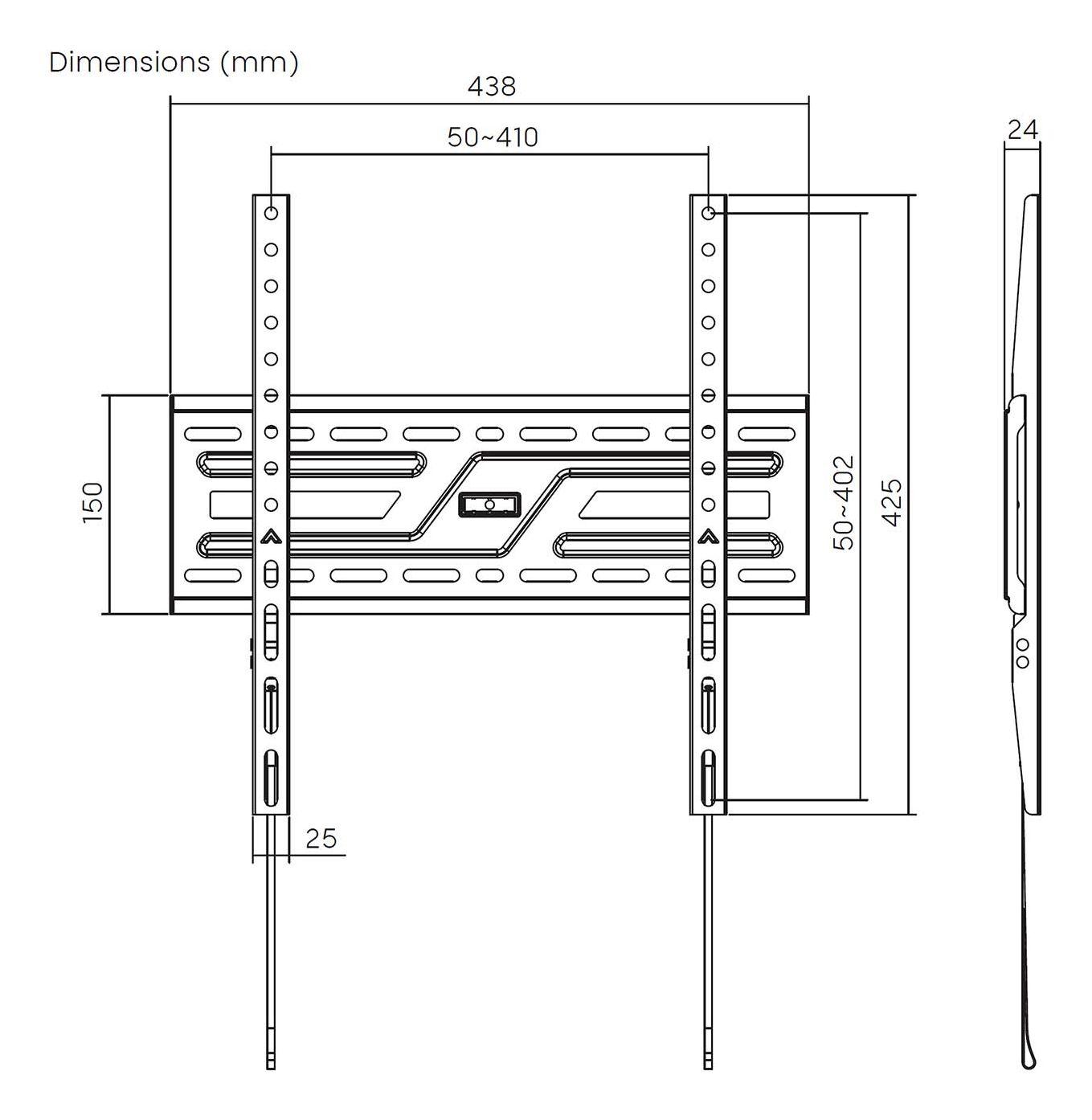 Suporte de Parede para TV AISENS WT75F-309 (32-75" - VESA 400x400 - Preto), miniatura 6