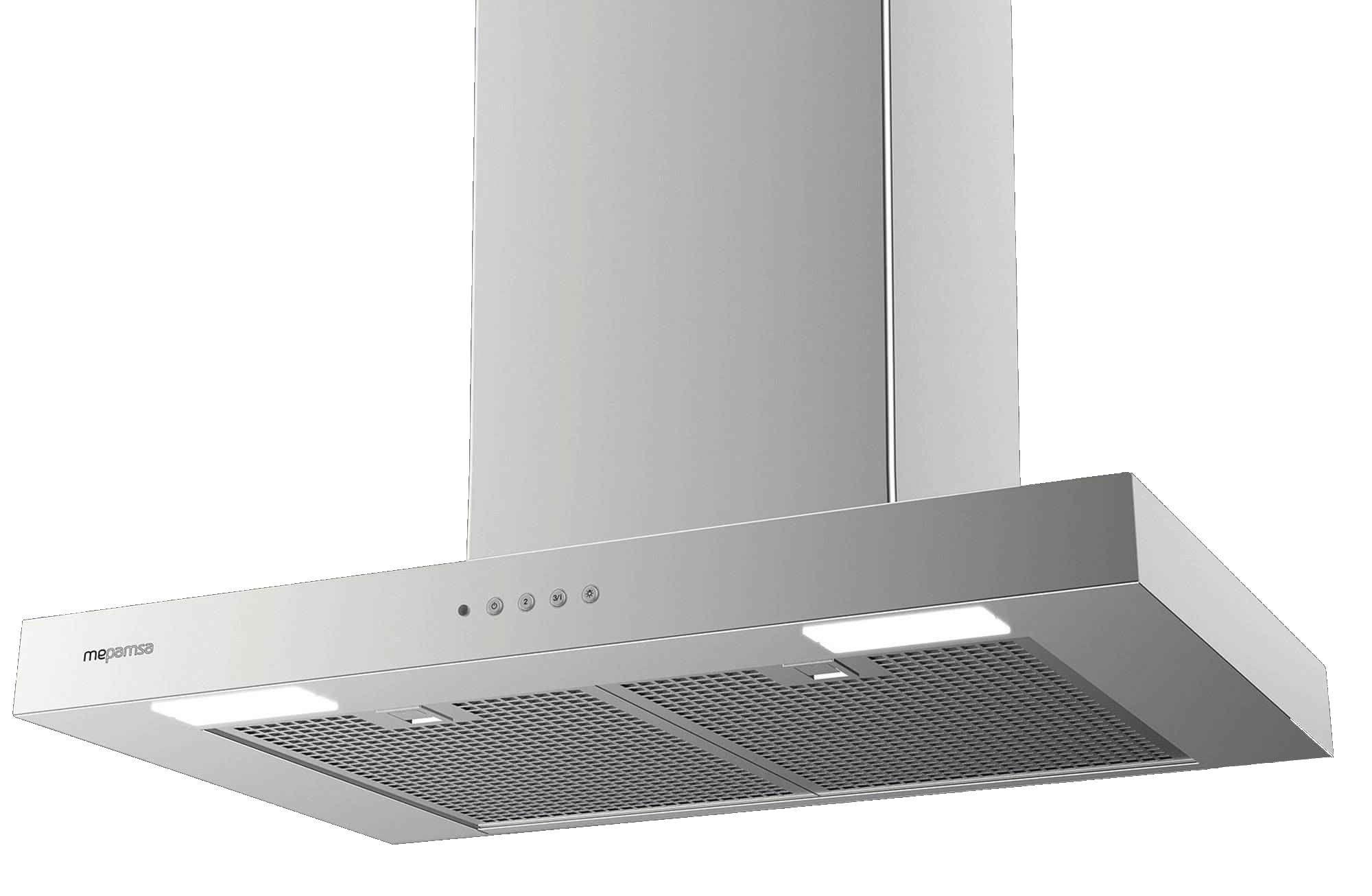 Exaustor de Chaminé MEPAMSA STILO NEO 60 INOX (Altura 66–90 cm - 60 cm - 66 cm - Inox)