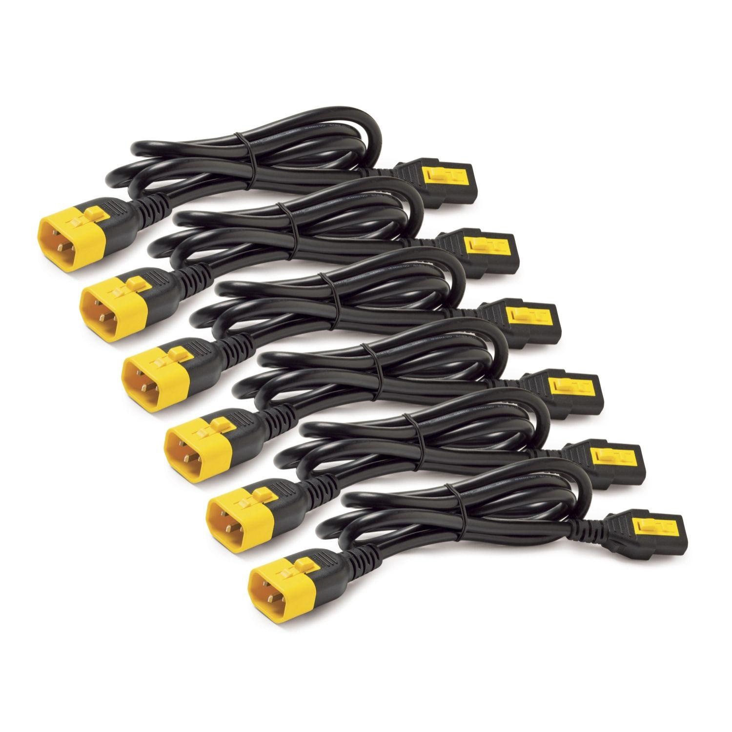 Cabo de Alimentação com Bloqueio APC AP8702S-WW (0,6 m - Acoplador C13 - IEC C14 - Preto)