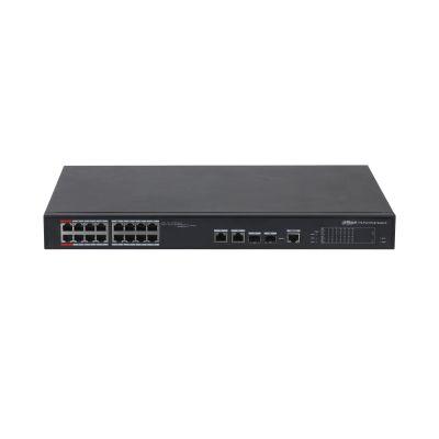 Switch PoE DAHUA PFS4218-16ET-240-V3 (Gigabit Ethernet - 10/100 Mbps - 8,8 Gbit/s - Preto)