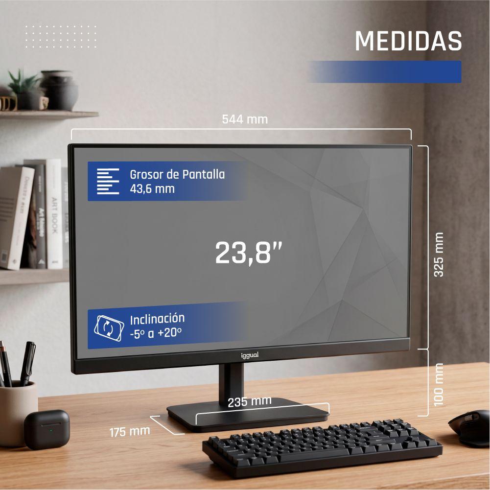 Monitor IGGUAL ML24SPC (23,8" - IPS - 120 Hz - Preto) — miniatura 8