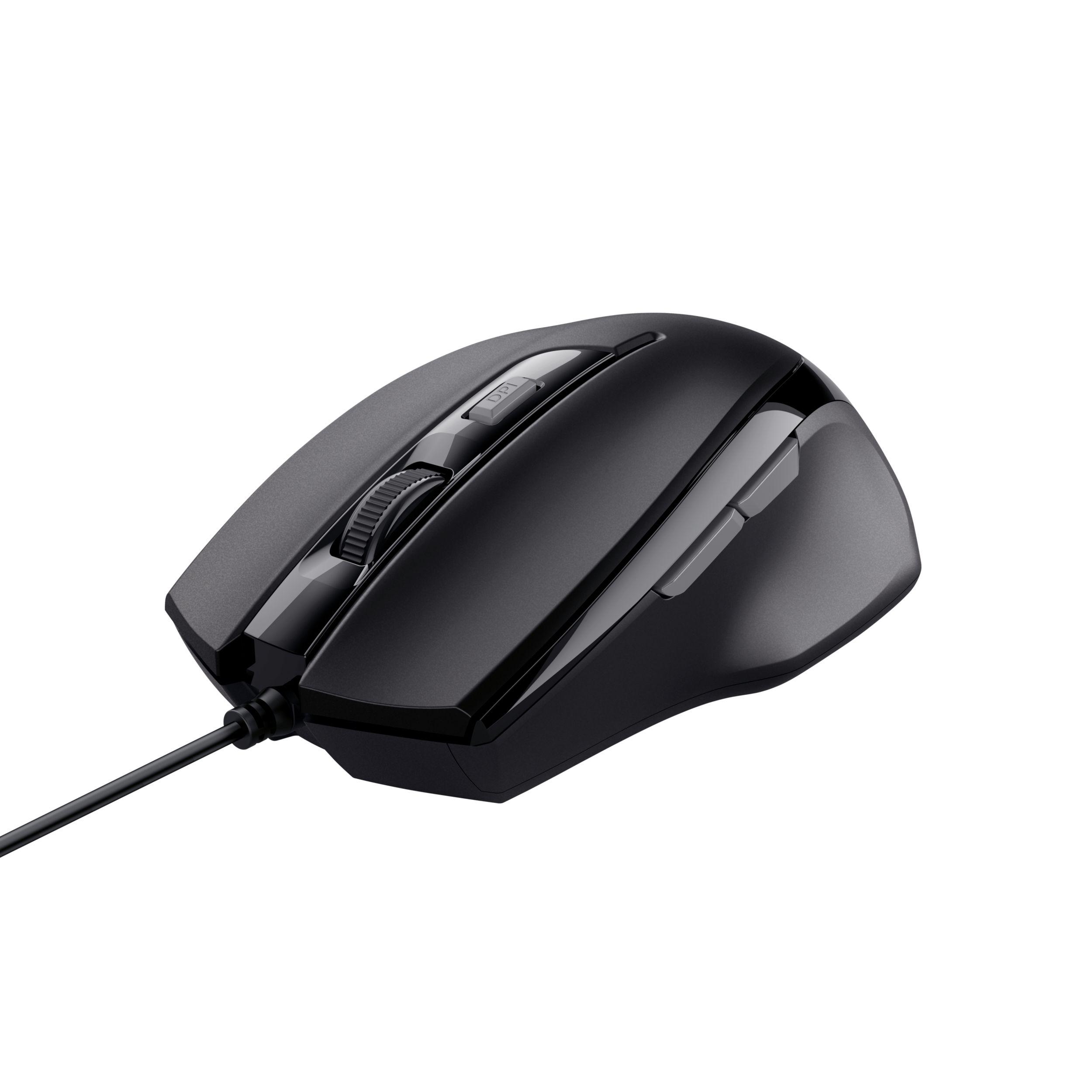 Rato TRUST Voca Comfort (Mão direita - 2400 DPI - Ótico - Preto)
