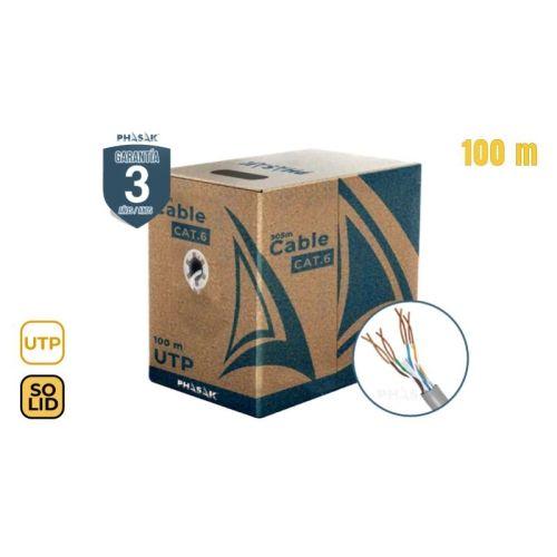 Bobina de Cabo de Rede PHASAK PHR 6100 (100 m - Cat6 - Transparente) — miniatura 3