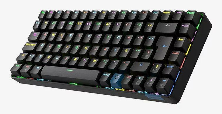 Teclado HIDITEC GM1K (Espanhol - Gateron G Pro Red - 75% - Preto), miniatura 2