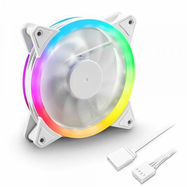 Ventoinha de Caixa SHARKOON SHARK Blades PWM RGB (RGB multicolorida - 1,8 W - Branco), miniatura 2