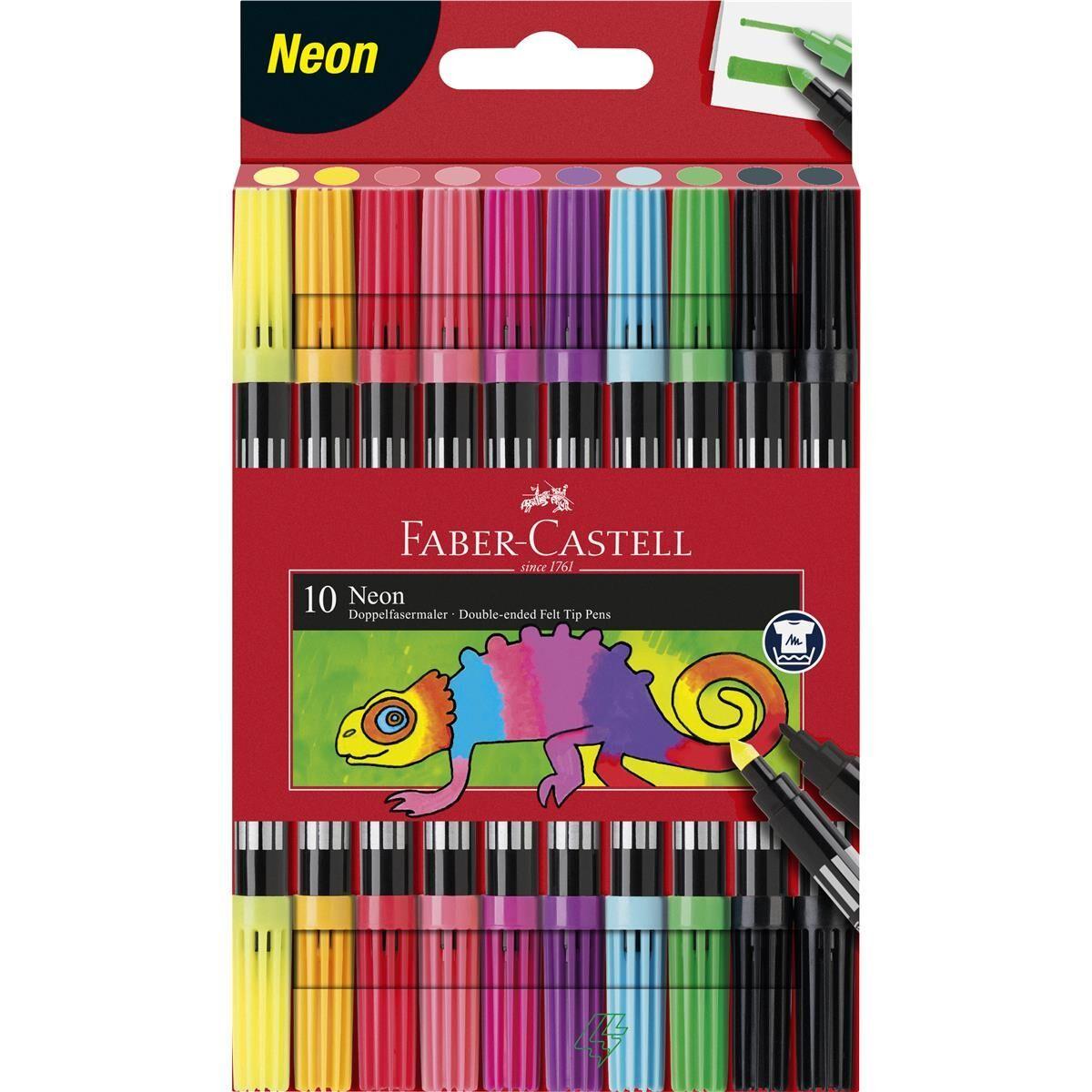 Marcadores de Fibra Dupla FABER-CASTELL 151109 (Néon)