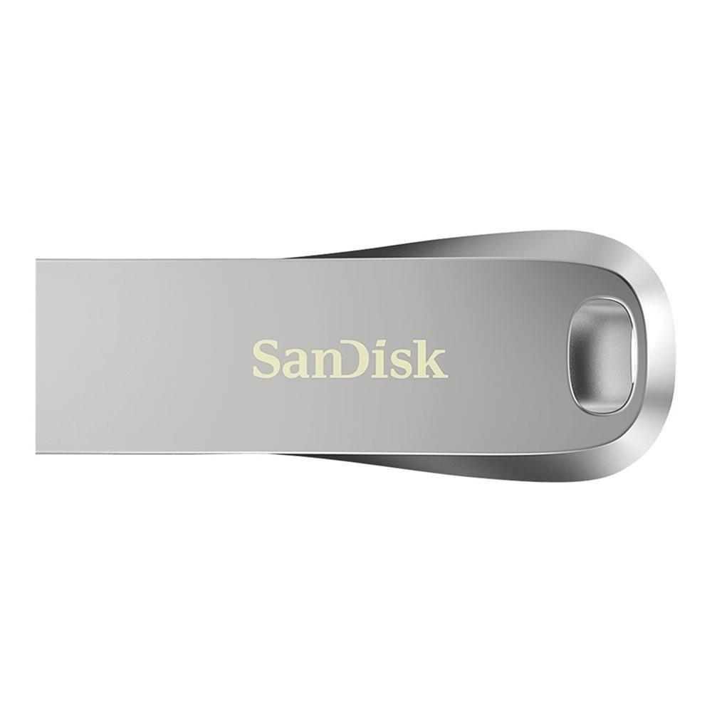 Pen USB SANDISK Ultra Luxe 128GB (Sem tampa - USB 3.2 Gen 1 - Até 400 MB/s - Preto)