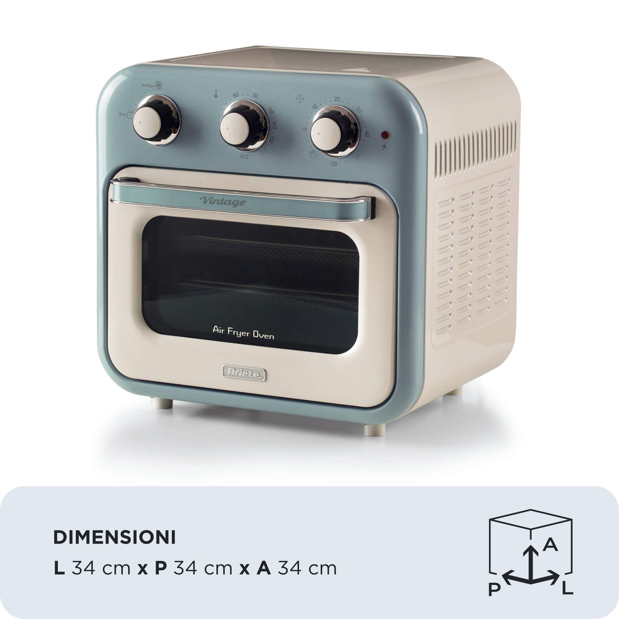 Fritadeira a Ar Independente ARIETE Vintage 4632/05 (1400 W - 230 °C - 80 °C - Azul Claro), miniatura 2