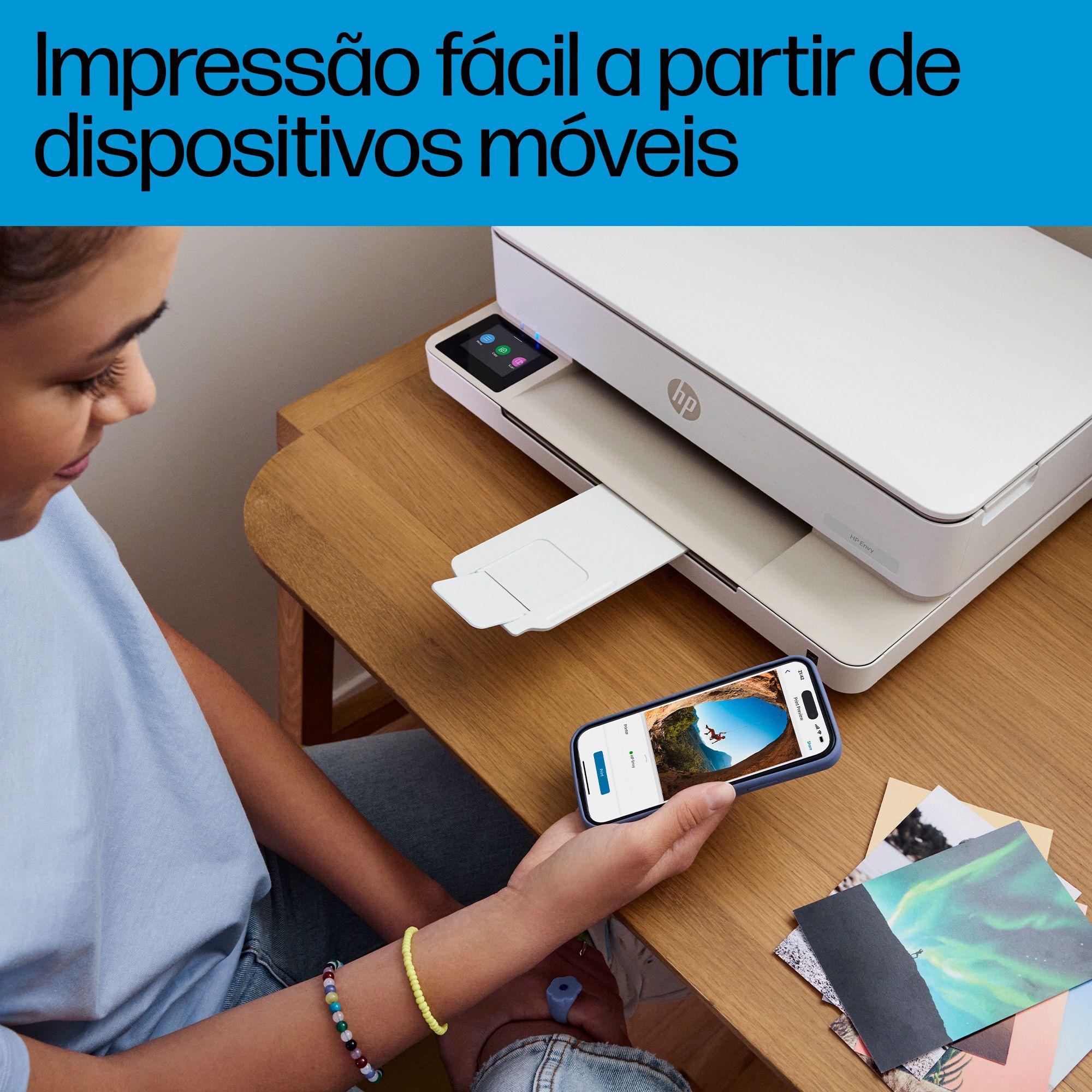 Impressora Multifunções HP ENVY 6110e (A4 - Impressão a cores - 100 folhas - Branco) — miniatura 3