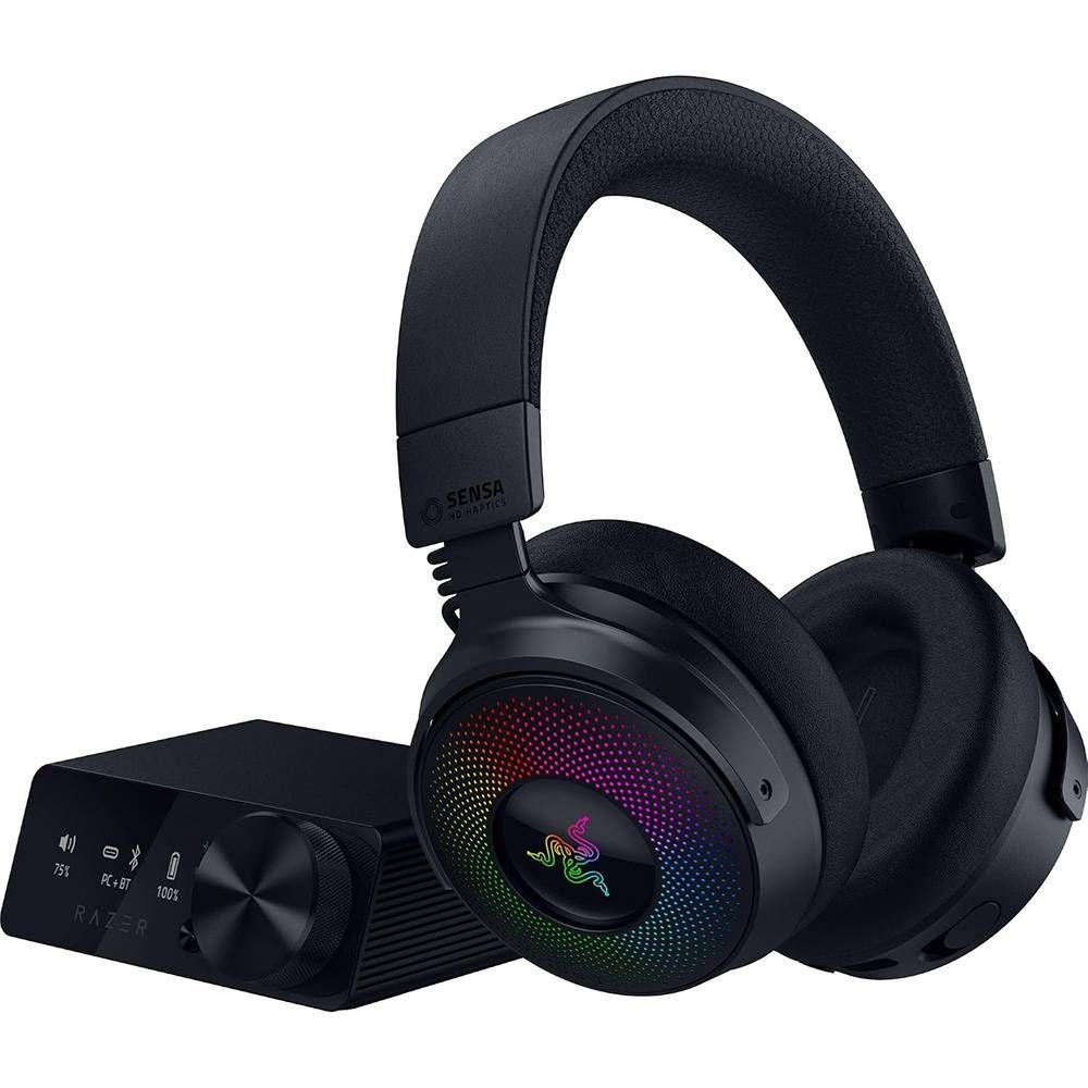 Headset Gaming RAZER Kraken V4 Pro (Binaural - Com fios e sem fios - Supra-aural - Preto)