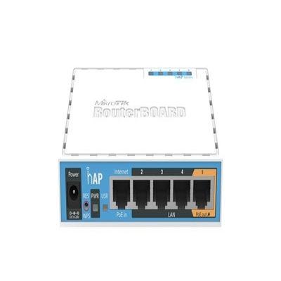 Router Sem Fios MIKROTIK hAP RB951Ui-2nD (2,4 GHz - 5 x RJ45 - 10/100 Mbps - Branco)