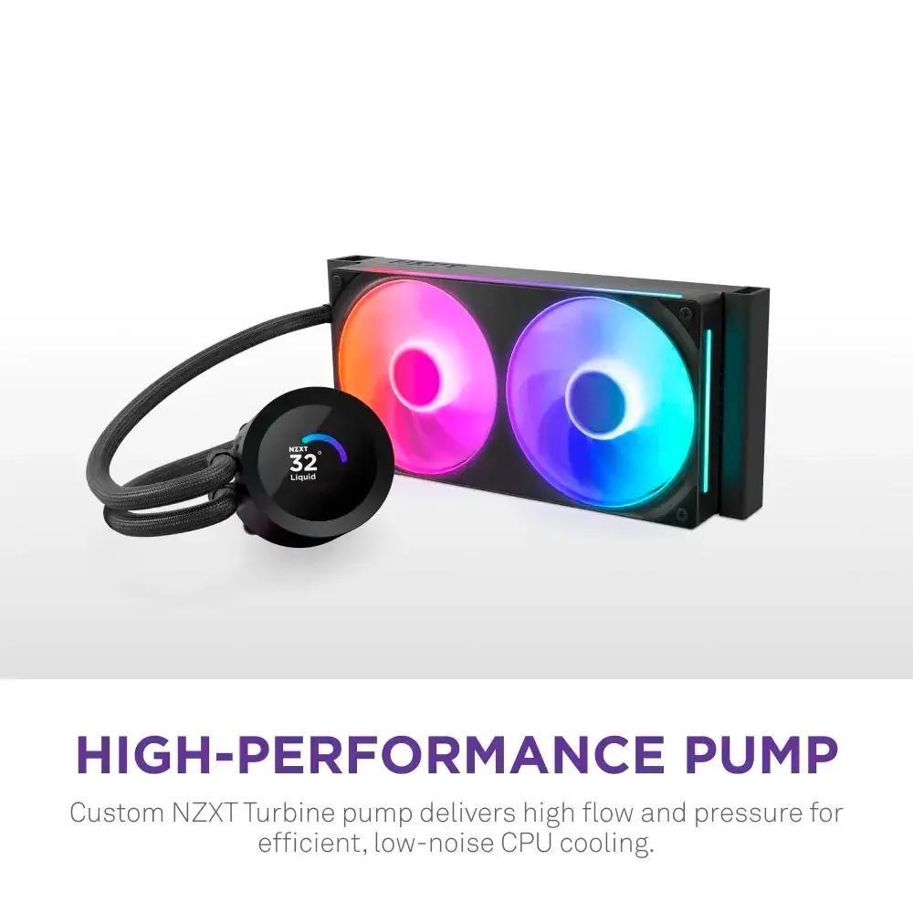 Sistema de Refrigeração Líquida CPU NZXT Kraken 240 RGB V2 (120 mm - 2400 RPM - RGB - Preto), miniatura 3