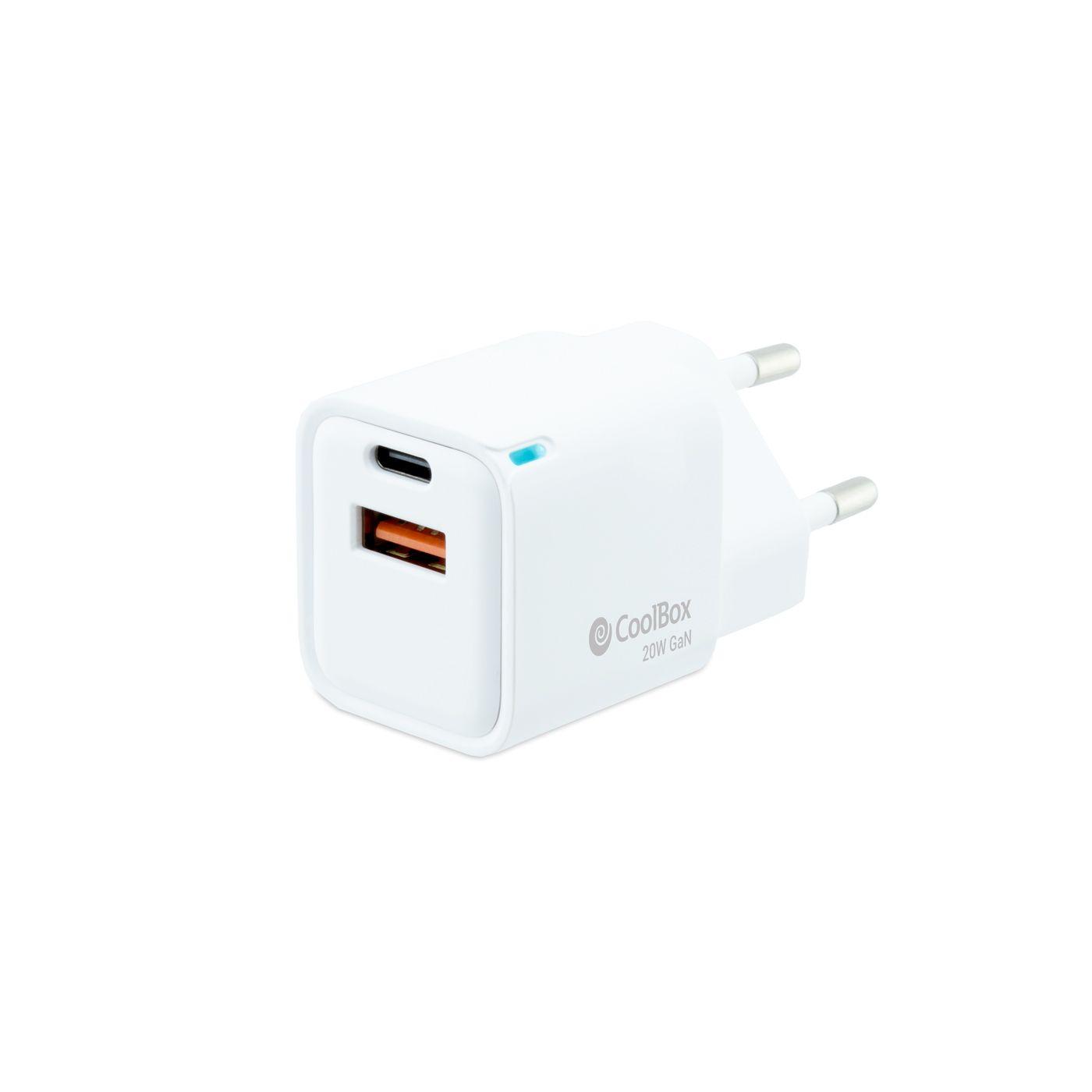 Carregador de Dispositivos Móveis COOLBOX COO-CUP-20CA (Universal - AC - Branco)