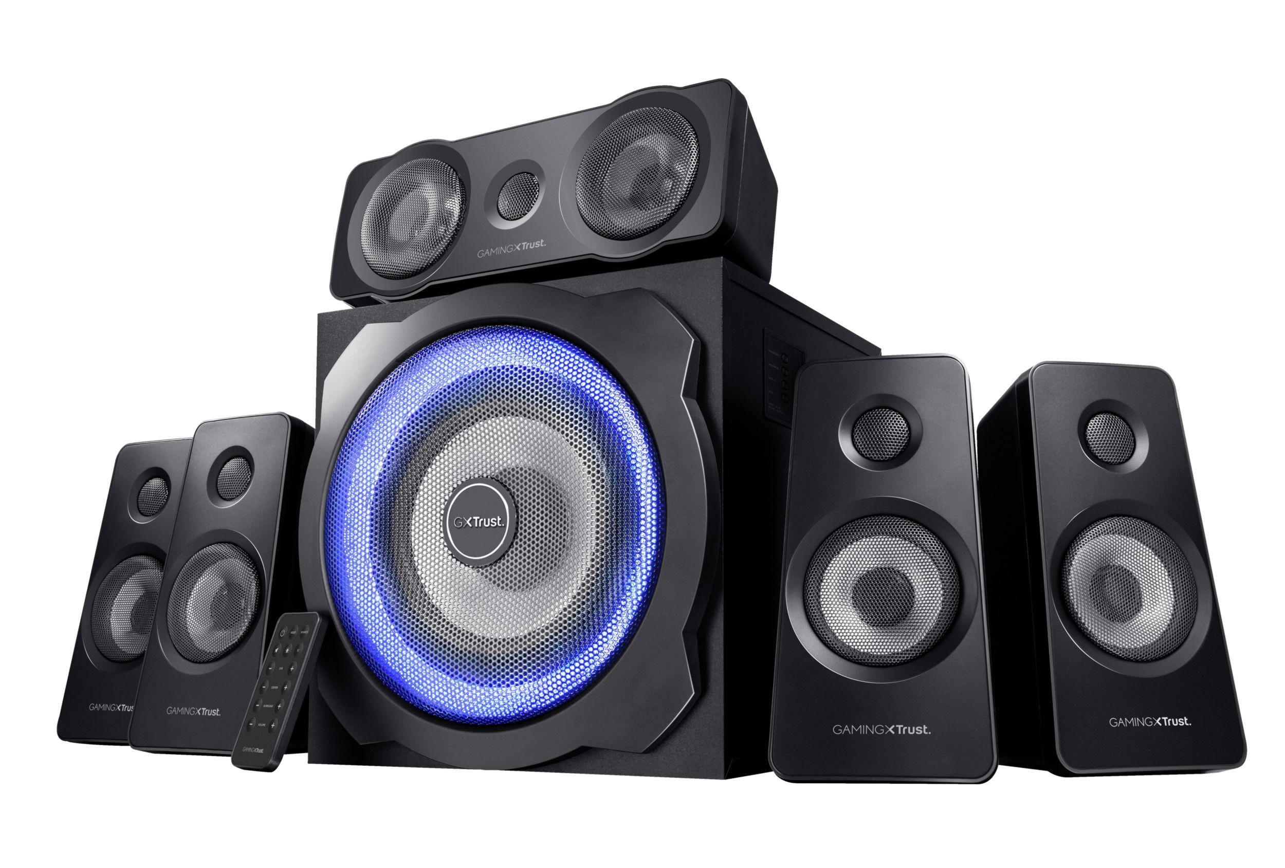 Colunas Gaming TRUST GXT 658 Tytan (Com fios - 90 W - 5.1 canais - Preto)
