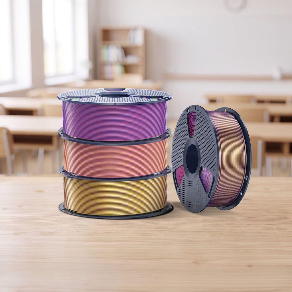 Filamento para Impressão 3D SUNLU PLA+ Silk DC B Pur (Preto e Roxo) — miniatura 2