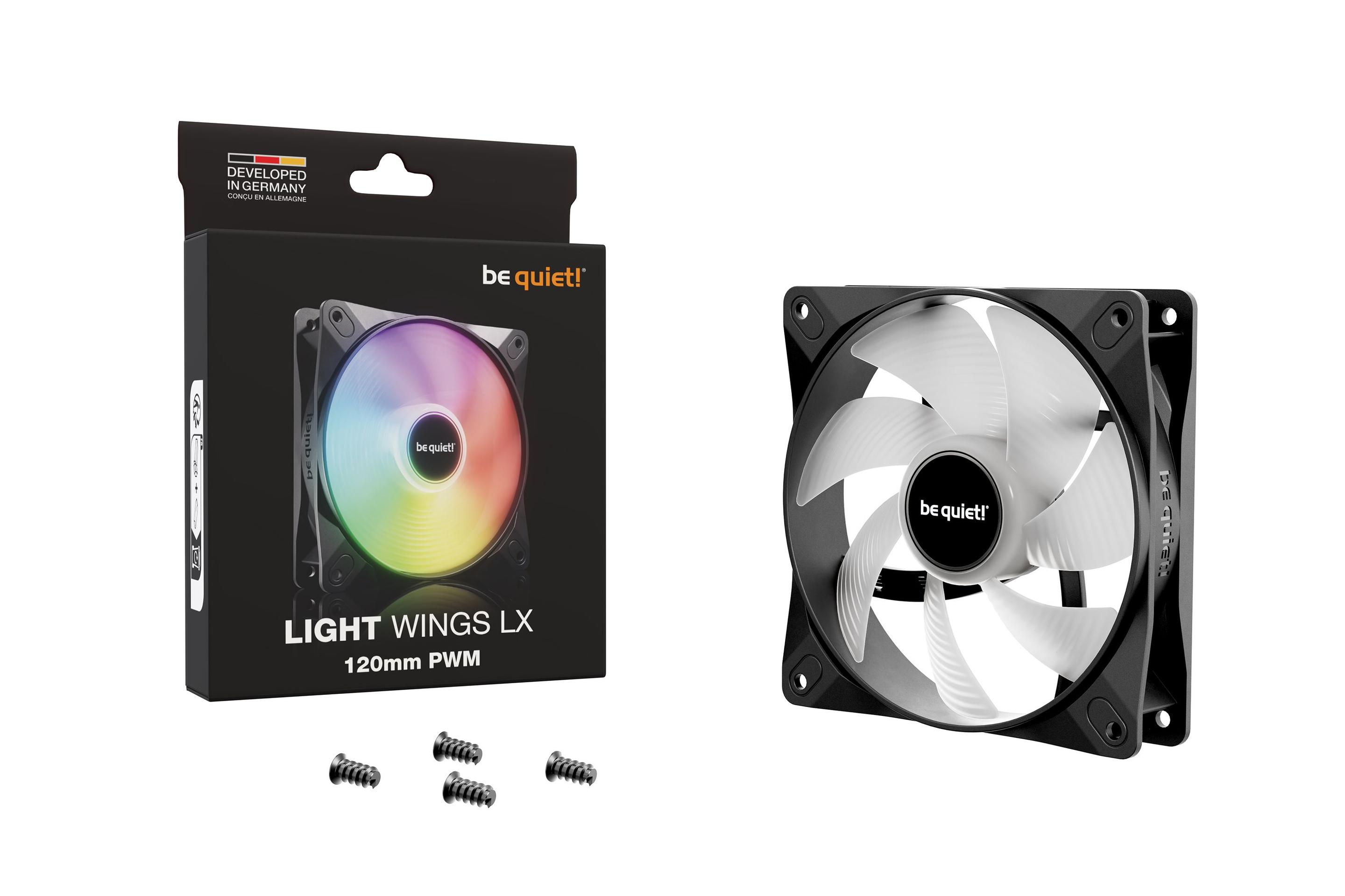 Ventoinha para Caixa PC BE QUIET! LIGHT WINGS LX 120mm PWM (Multi - Preto) — miniatura 5