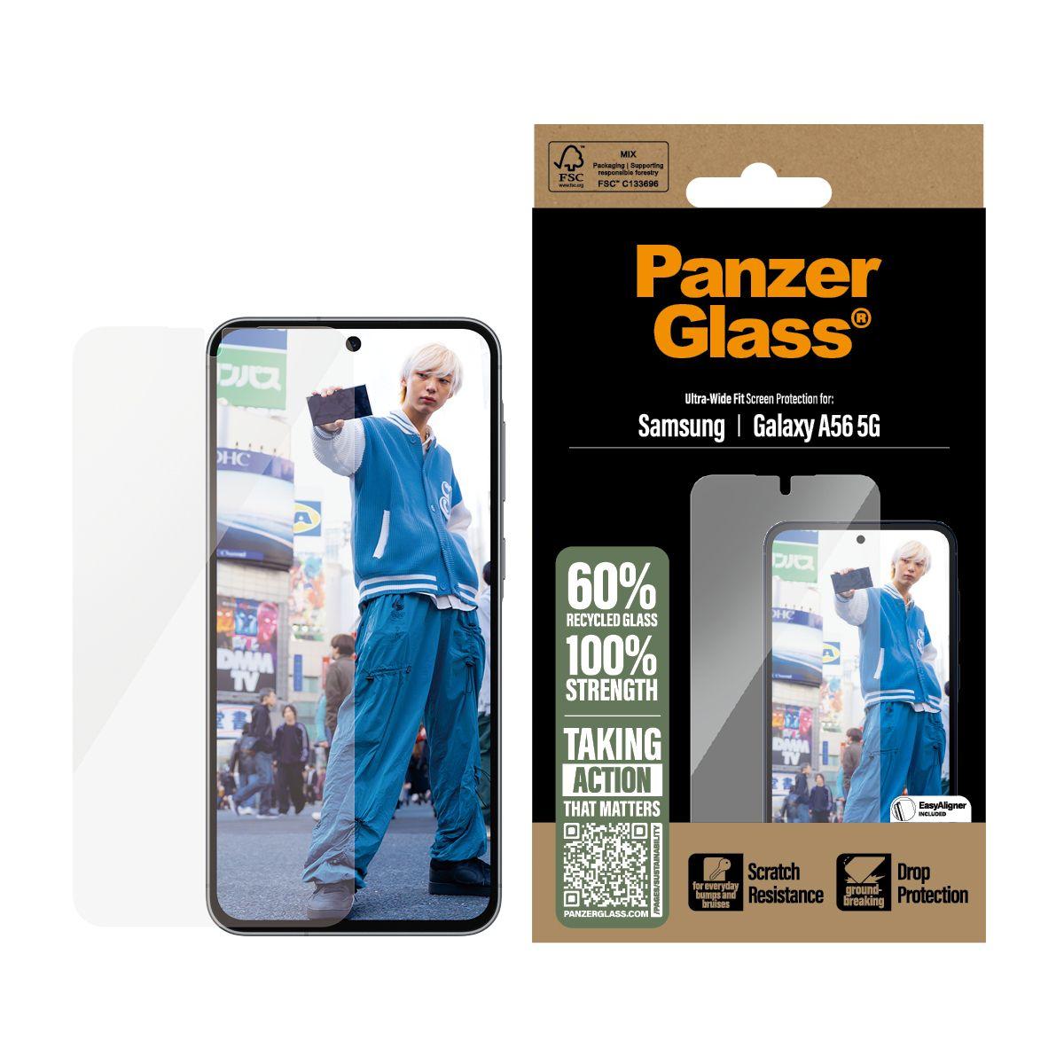 Protetor de Ecrã PANZERGLASS PGRNUWFG38380 (Samsung Galaxy A56 5G - Samsung - Transparente), miniatura 2