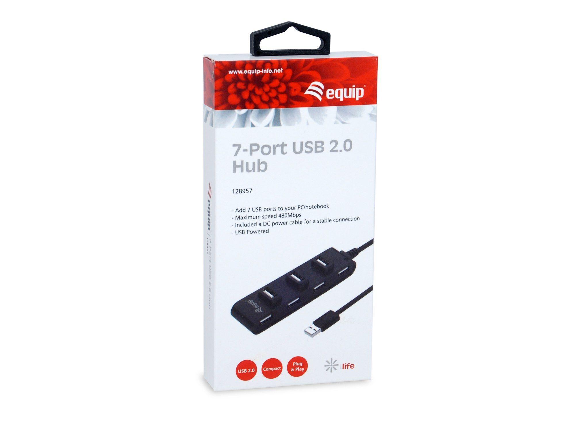 Hub USB EQUIP 128957 (Preto) — miniatura 4