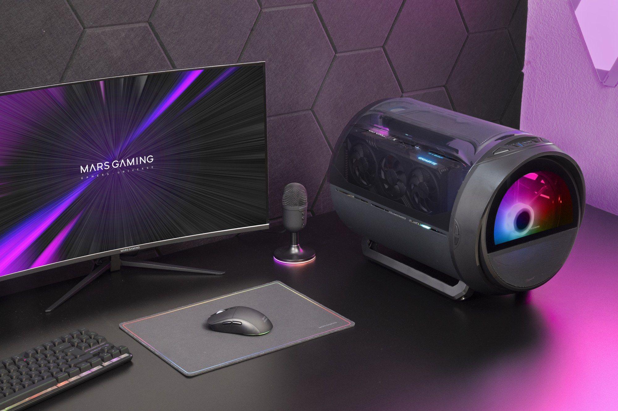 Caixa Micro-ATX MARS GAMING MC-CYLON (Micro ATX, Mini-ITX - Mini Tower - 16 cm - Preto) — miniatura 15