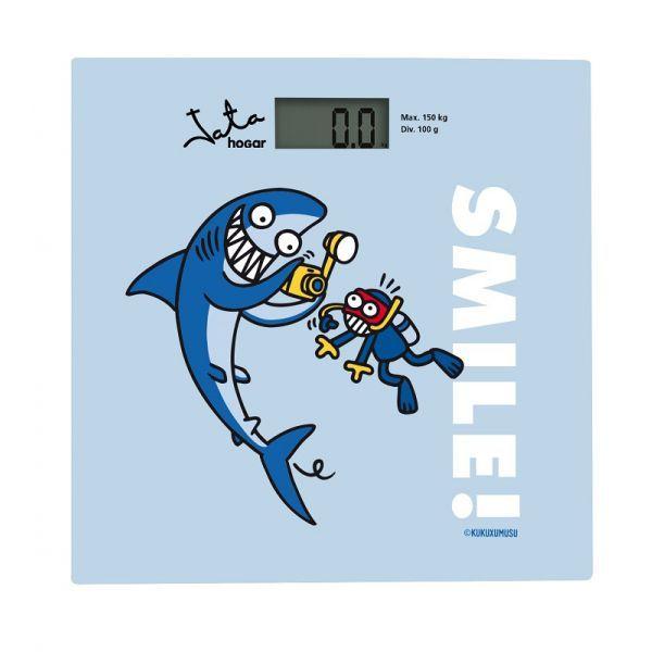 Balança Digital JATA 295K Kukuxumusu Smile (Vidro - Azul), miniatura 2