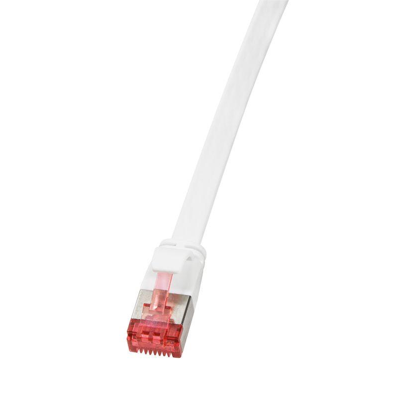 Cabo de Rede RJ45 Plano LOGILINK CF2031S (1 m - Cat6 - RJ-45 - Branco)