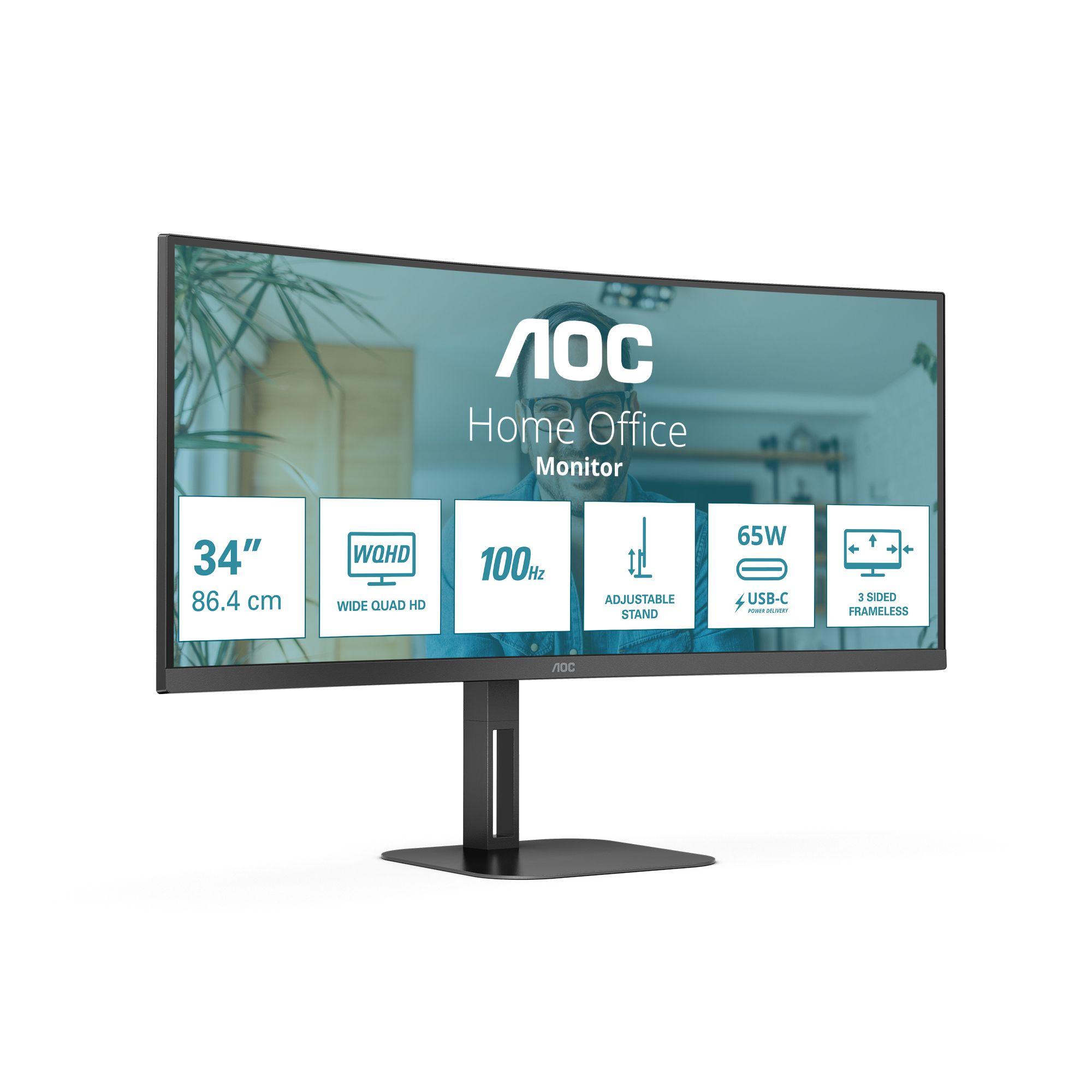 Monitor AOC CU34V5C/BK (34" - VA - 100 Hz - Preto), miniatura 2