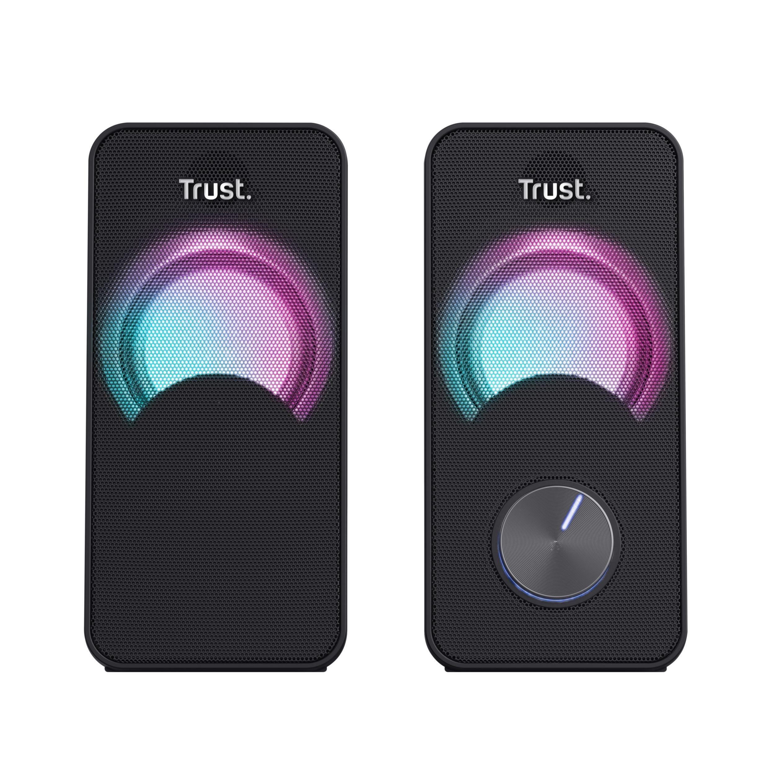 Colunas TRUST Arys Compact RGB 2.0 (Com fios - 6 W - 2.0 canais - Preto)
