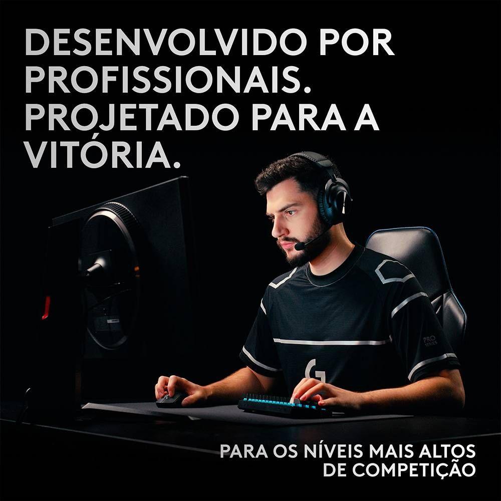 Teclado LOGITECH G PRO X 60 LIGHTSPEED (Inglês - Logitech GX Brown - USB + RF Wireless + Bluetooth - Preto) — miniatura 2