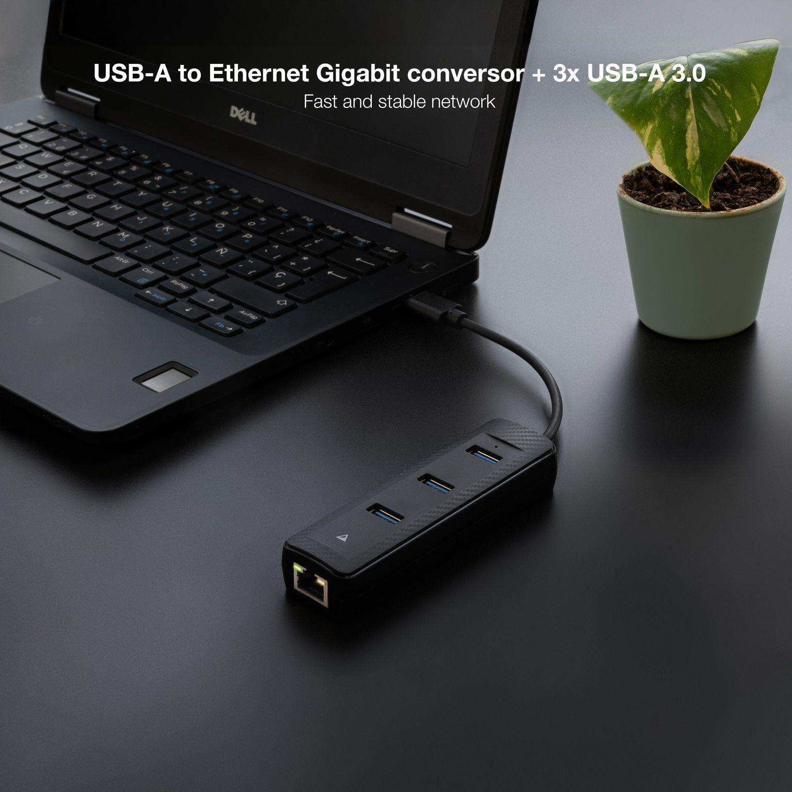 Hub USB NANOCABLE 10.16.4604 (0,15 m - Preto) — miniatura 3