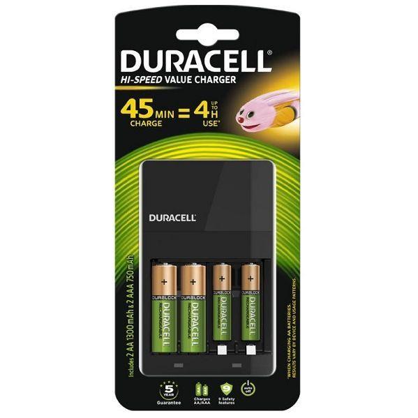 Carregador de Pilhas DURACELL CEF14 (AA, AAA - Corrente alternada - Preto) — miniatura 2