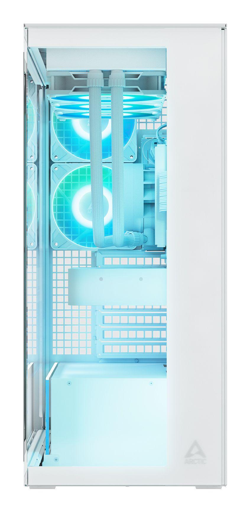 Caixa PC ARCTIC Xtender (EATX, Mini-ITX, ATX, micro-ATX - Midi Tower - Metal, Vidro temperado - Branco) — miniatura 2
