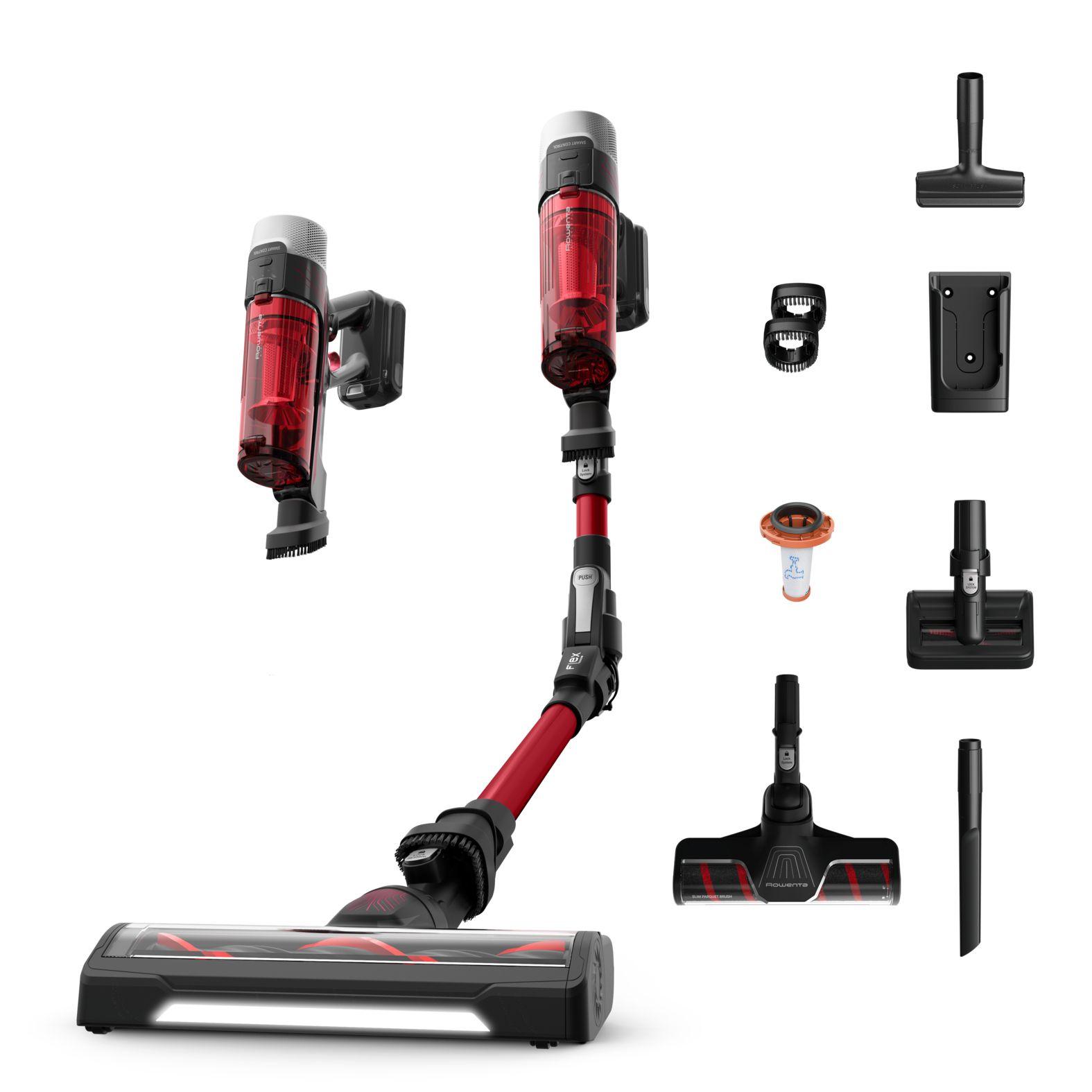 Aspirador Vertical 2 em 1 ROWENTA X-Force Flex 9.60 Complete RH2099WO (Altura 112 cm - Preto/Vermelho)