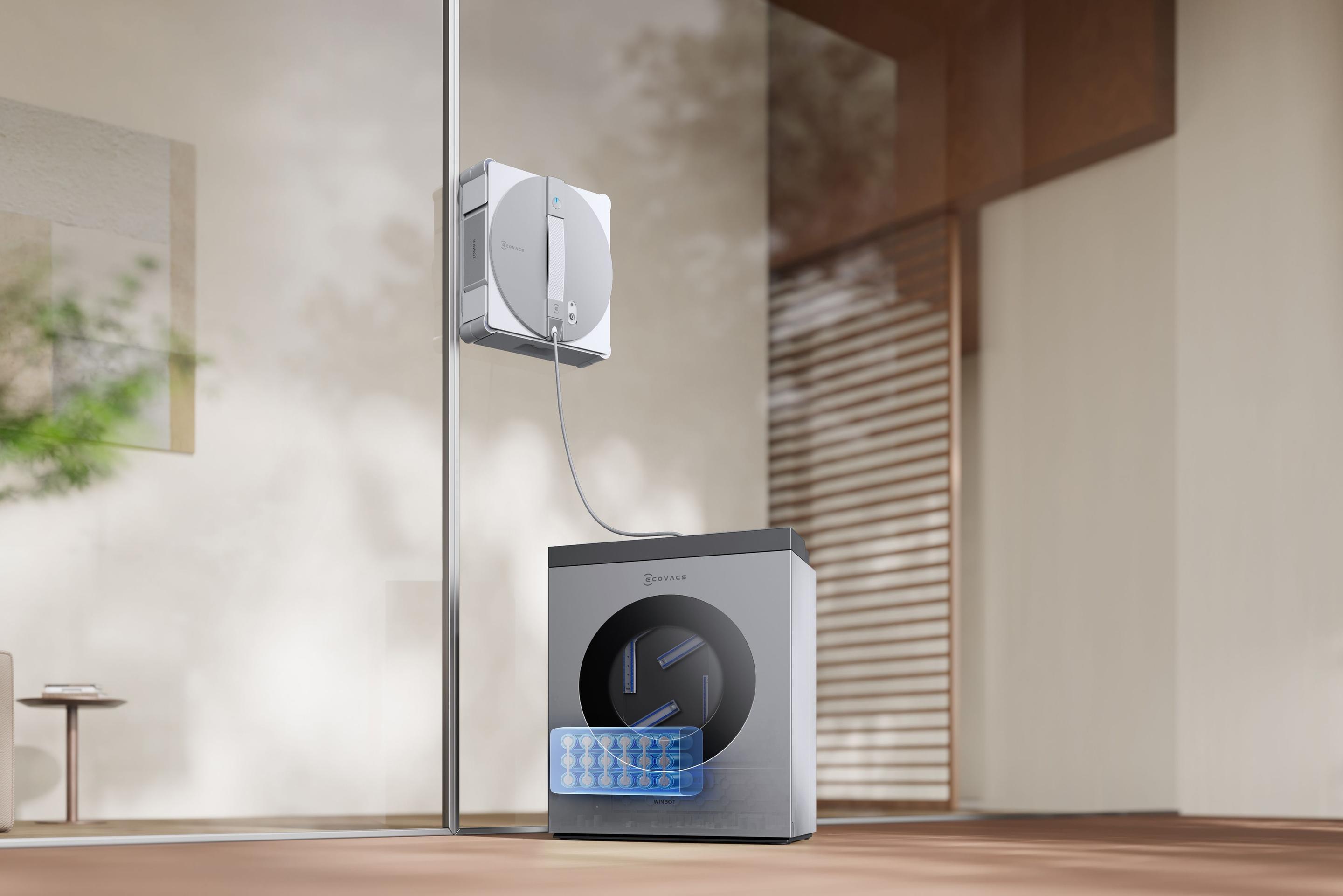 Robot de Limpeza de Vidros ECOVACS WINBOT W3 OMNI (Altura 7,6 cm - Prateado e Branco) — miniatura 30