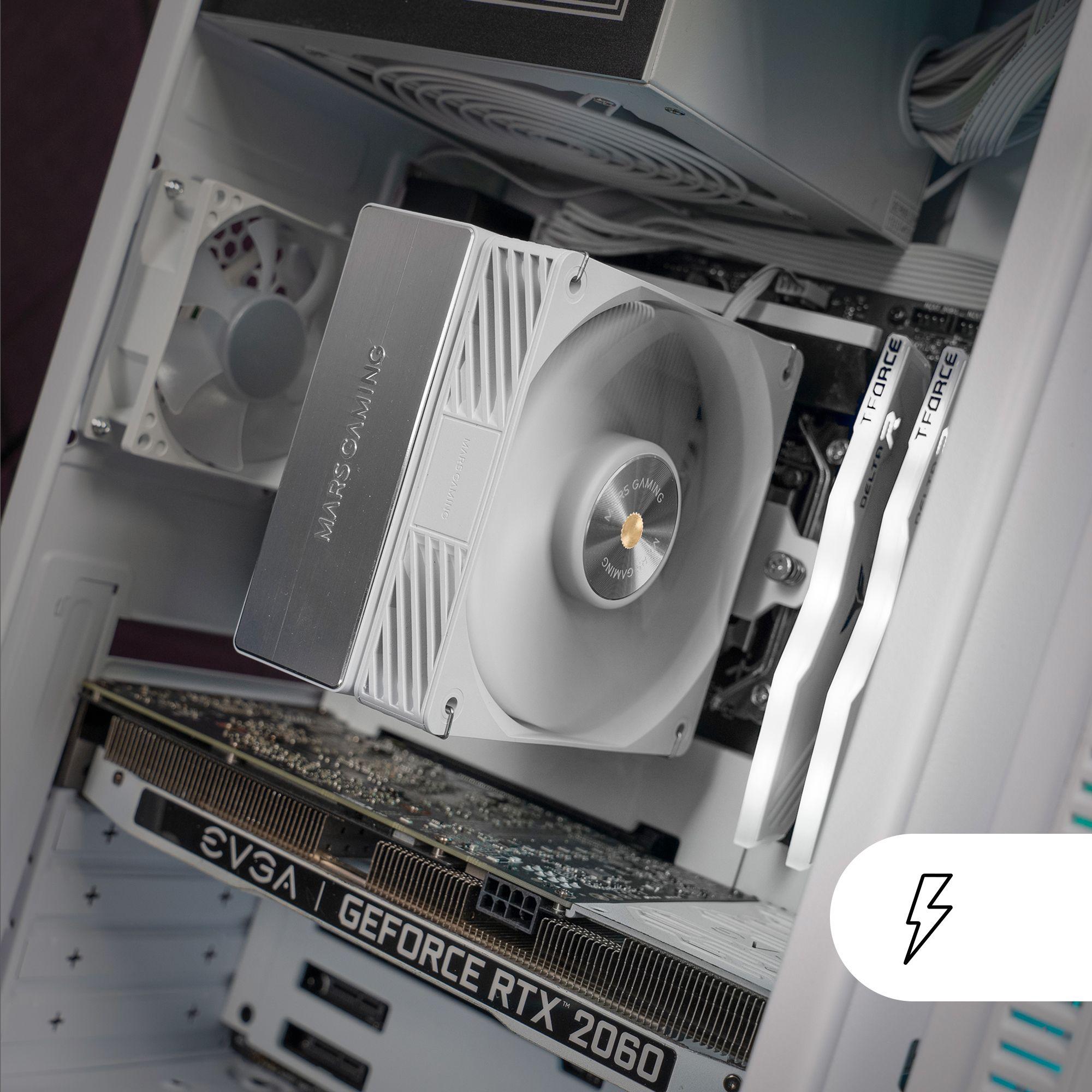 Cooler CPU MARS GAMING MCPU-X4W (12 cm - 1 ventoinha - 2000 RPM - Branco) — miniatura 5